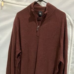 Men's Dockers XL Tall Burgundy 1/4 Zip Sweater. Good Con.